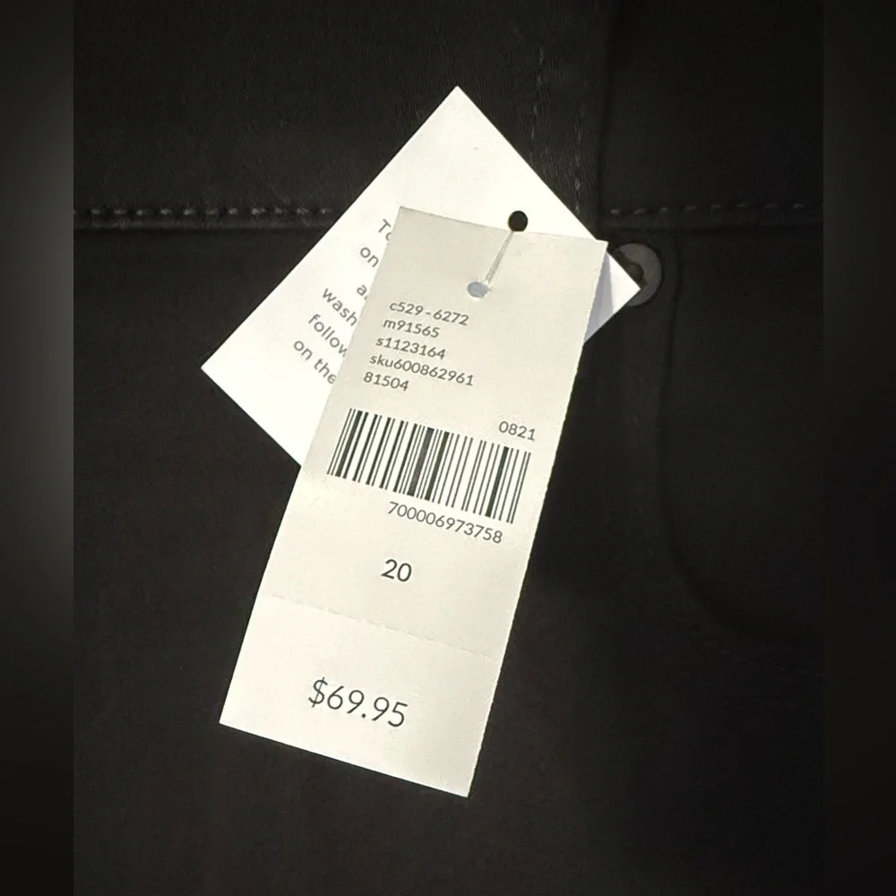 NWT Lane Bryant Straight Fit High-Rise Sateen Skinny Jean, Size 20, Black
